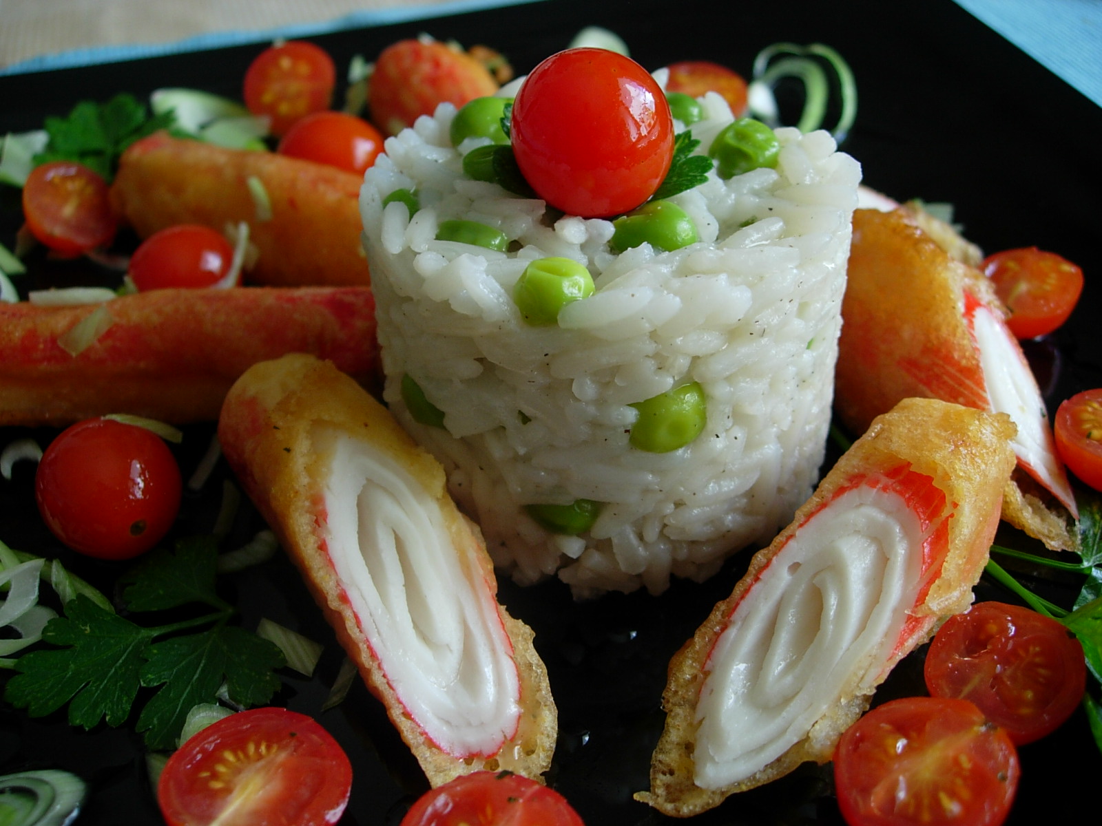 Surimi cu garnitura de orez