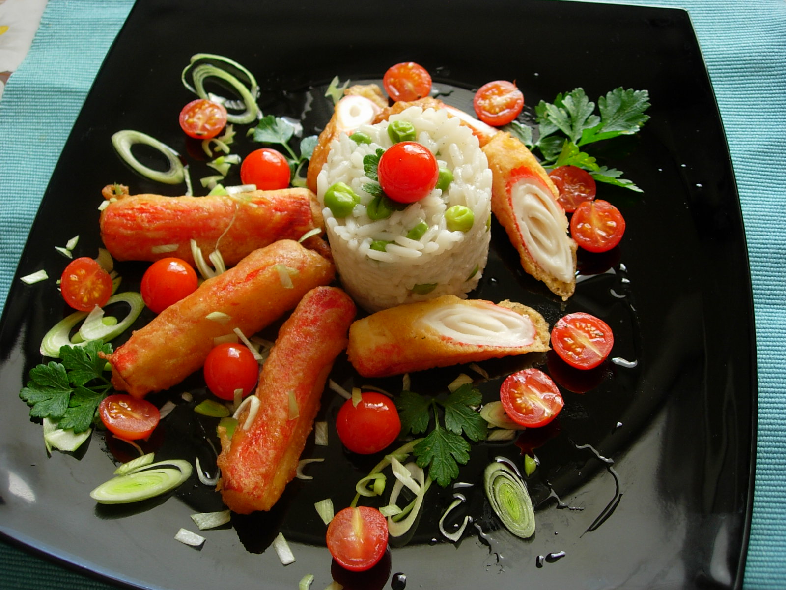 Surimi cu garnitura de orez