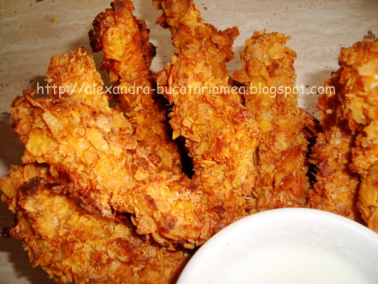 Fâşii de pui crocante - chicken fingers