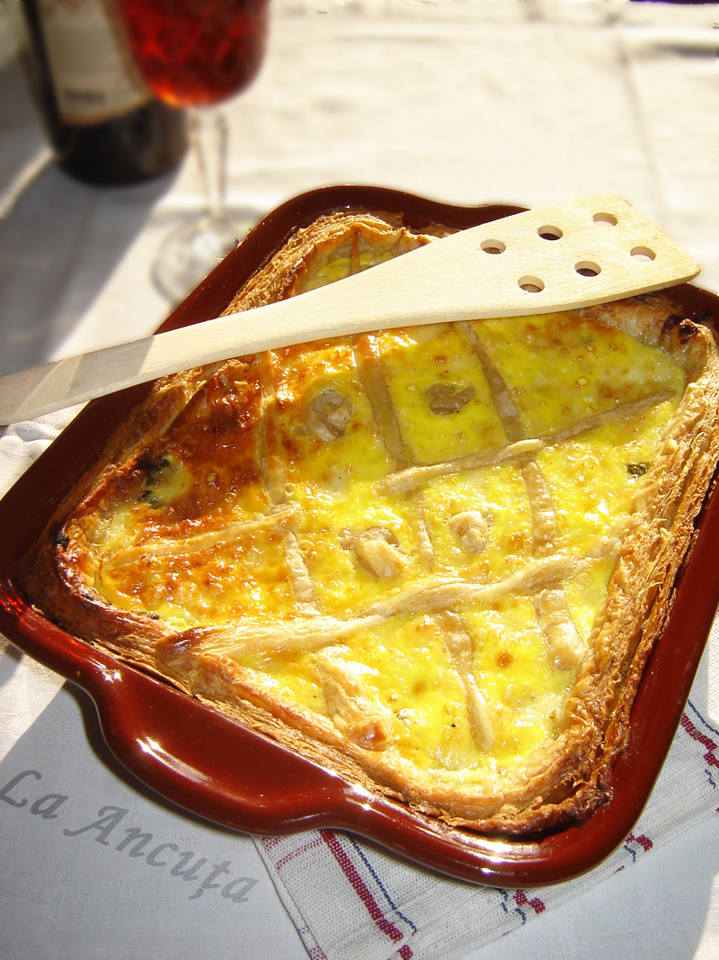 Quiche taraneasca cu ciuperci