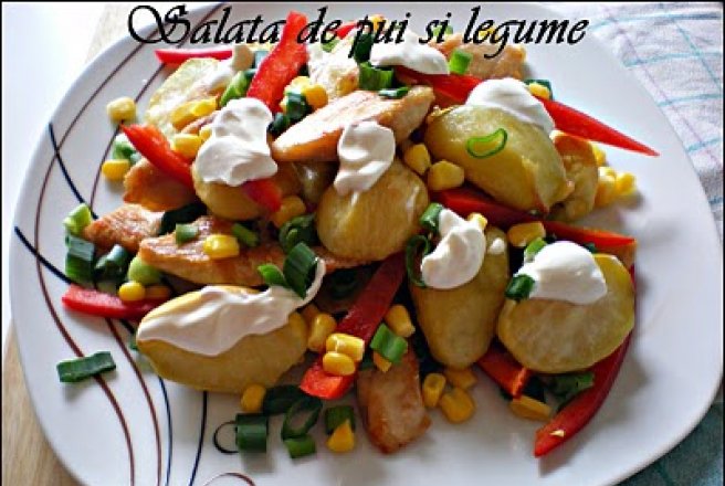 Salata de pui si legume