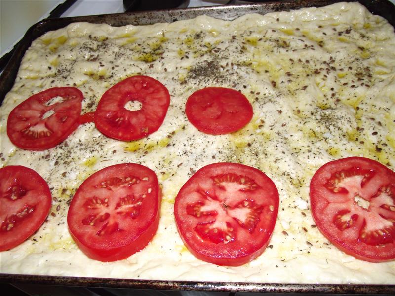 Focaccia cu roşii