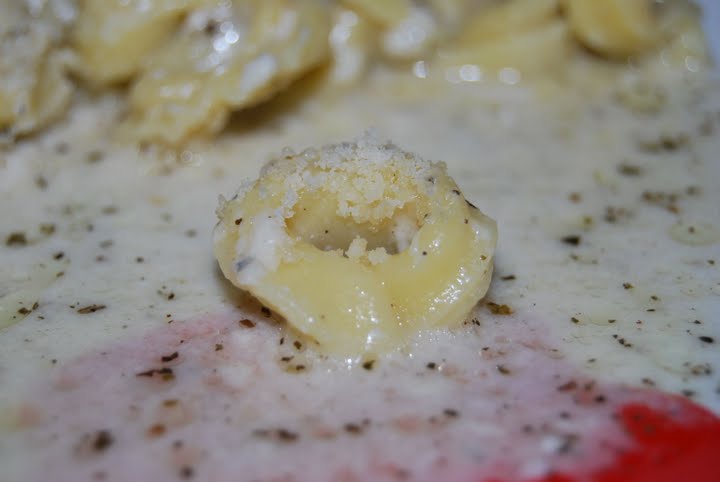 Reteta simpla si rapida de tortellini in sos de smantana si cascaval