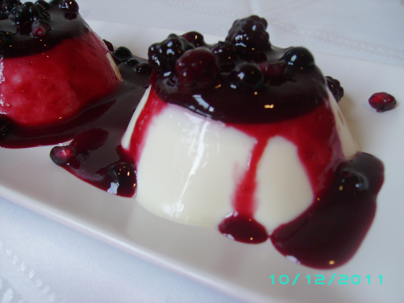 Panna Cotta cu fructe de pădure