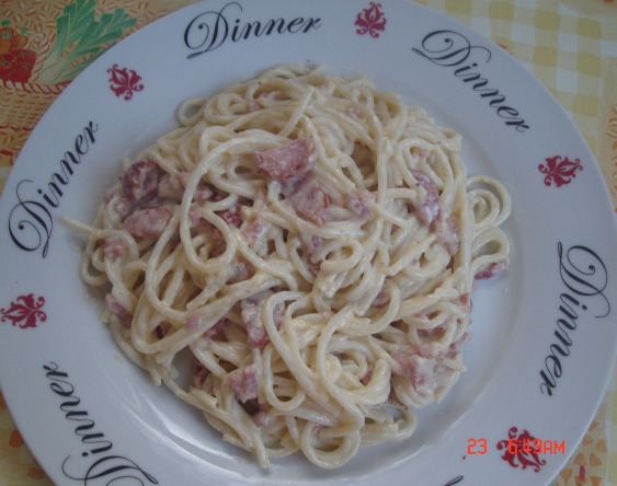 Spaghete carbonara, reţetă adaptata