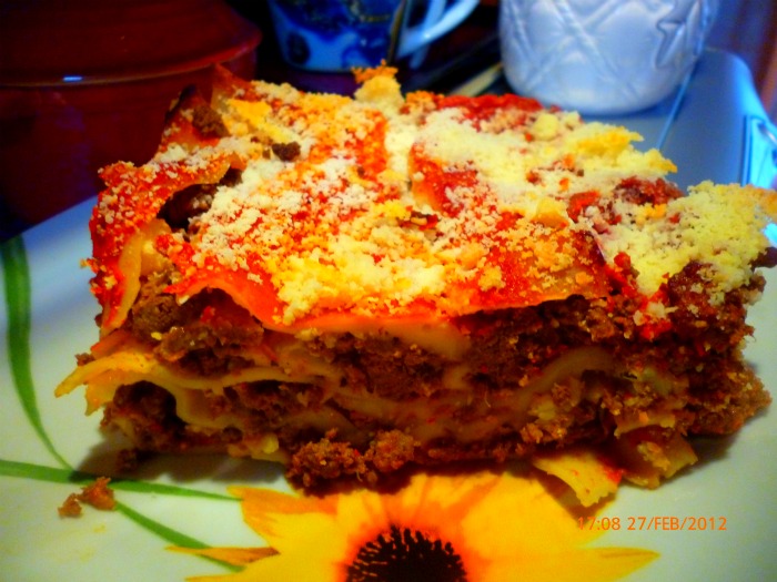 Lasagna cu carne de vita