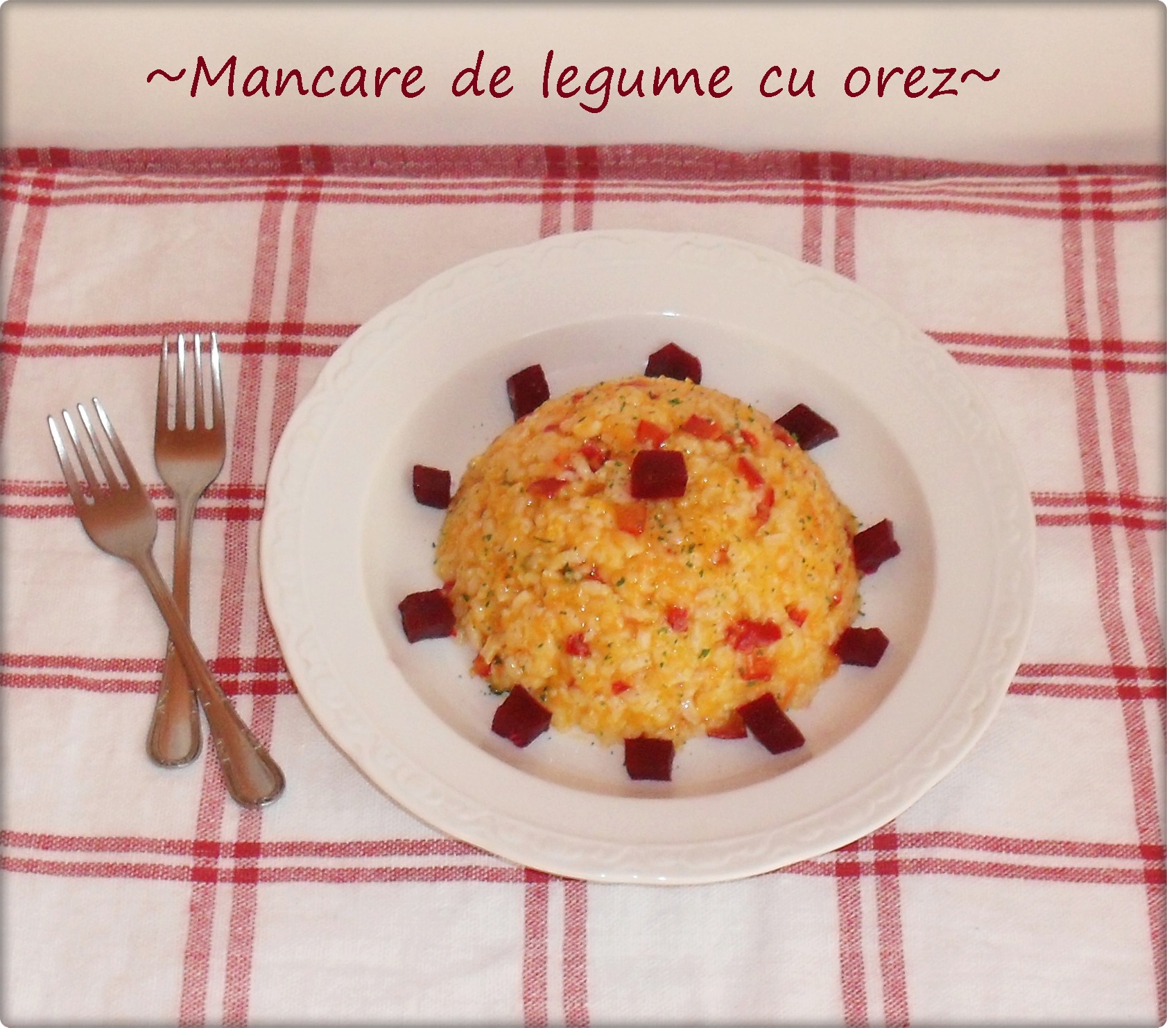 Mancare de legume cu orez