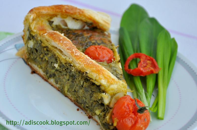 Quiche cu spanac si leurda