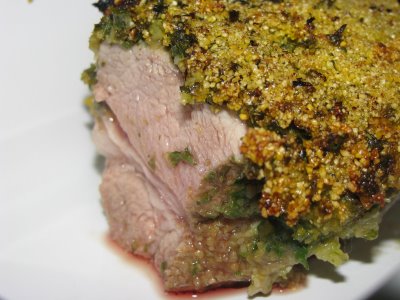 Friptura de porc cu crusta de verdeata