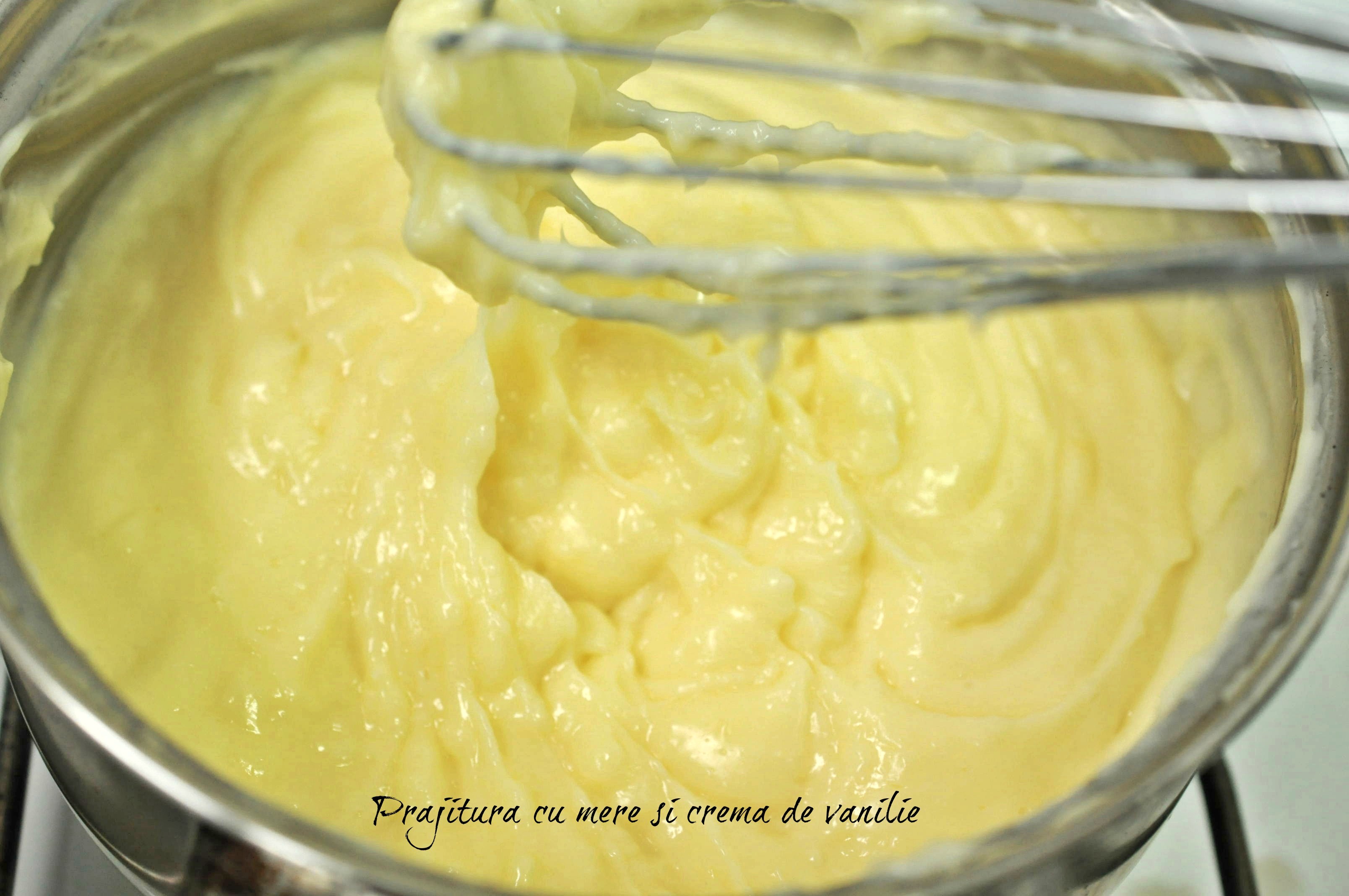 Prajitura cu mere si crema de vanilie