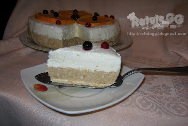 Cheesecake cu portocale (fara coacere)