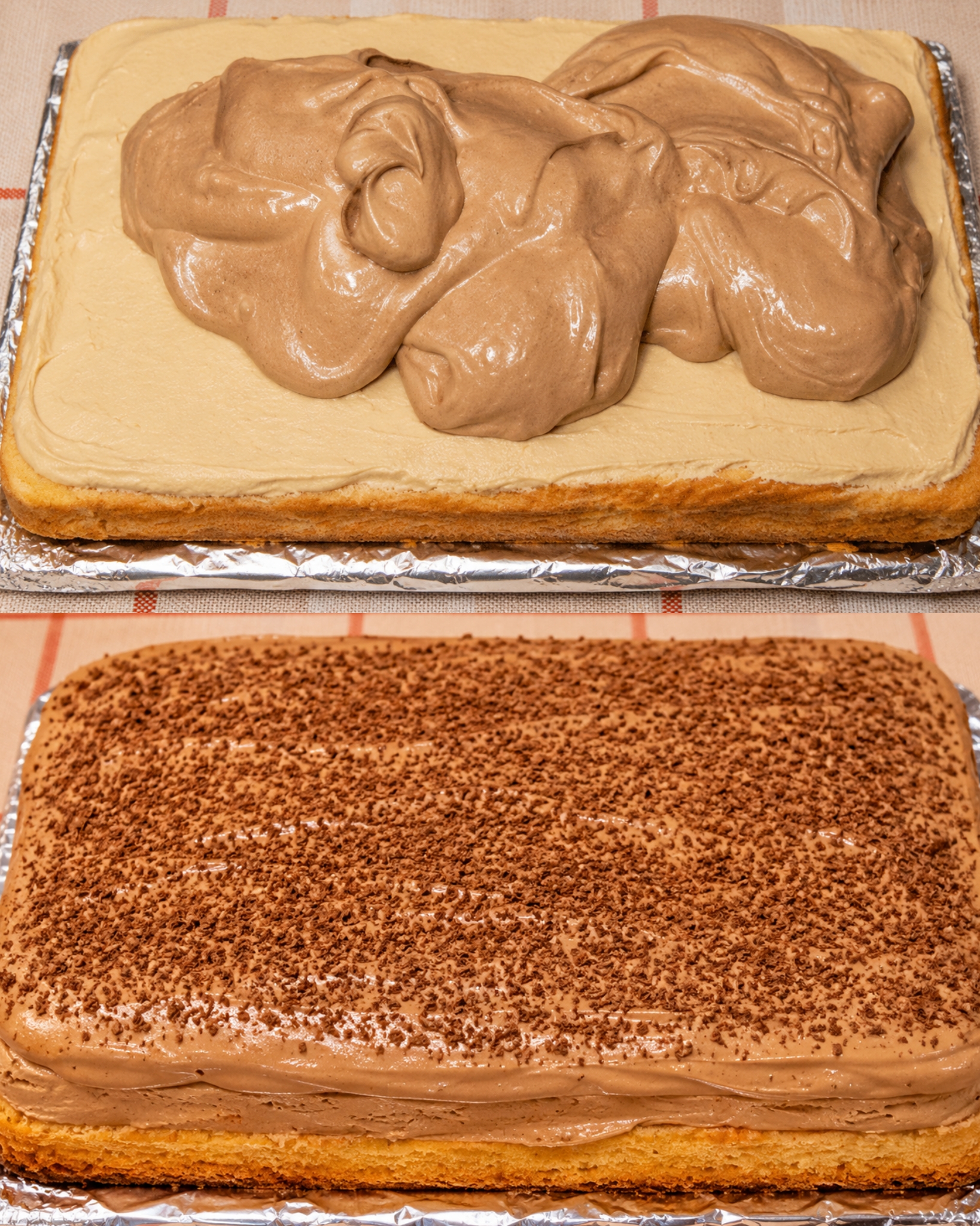 Desert prajitura cu spuma de ness si caramel