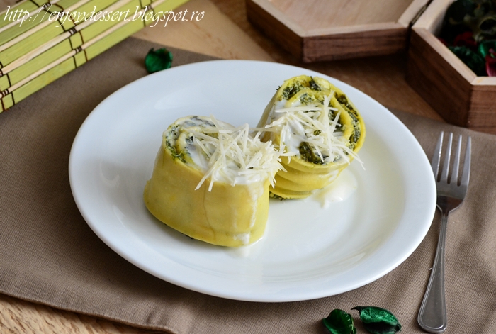 Rotolo di ricotta e spinaci - Rulada cu urda si spanac