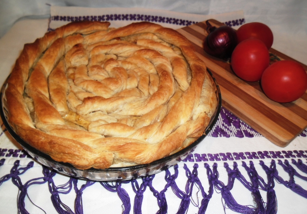 Placinta cu legume si piept de pui