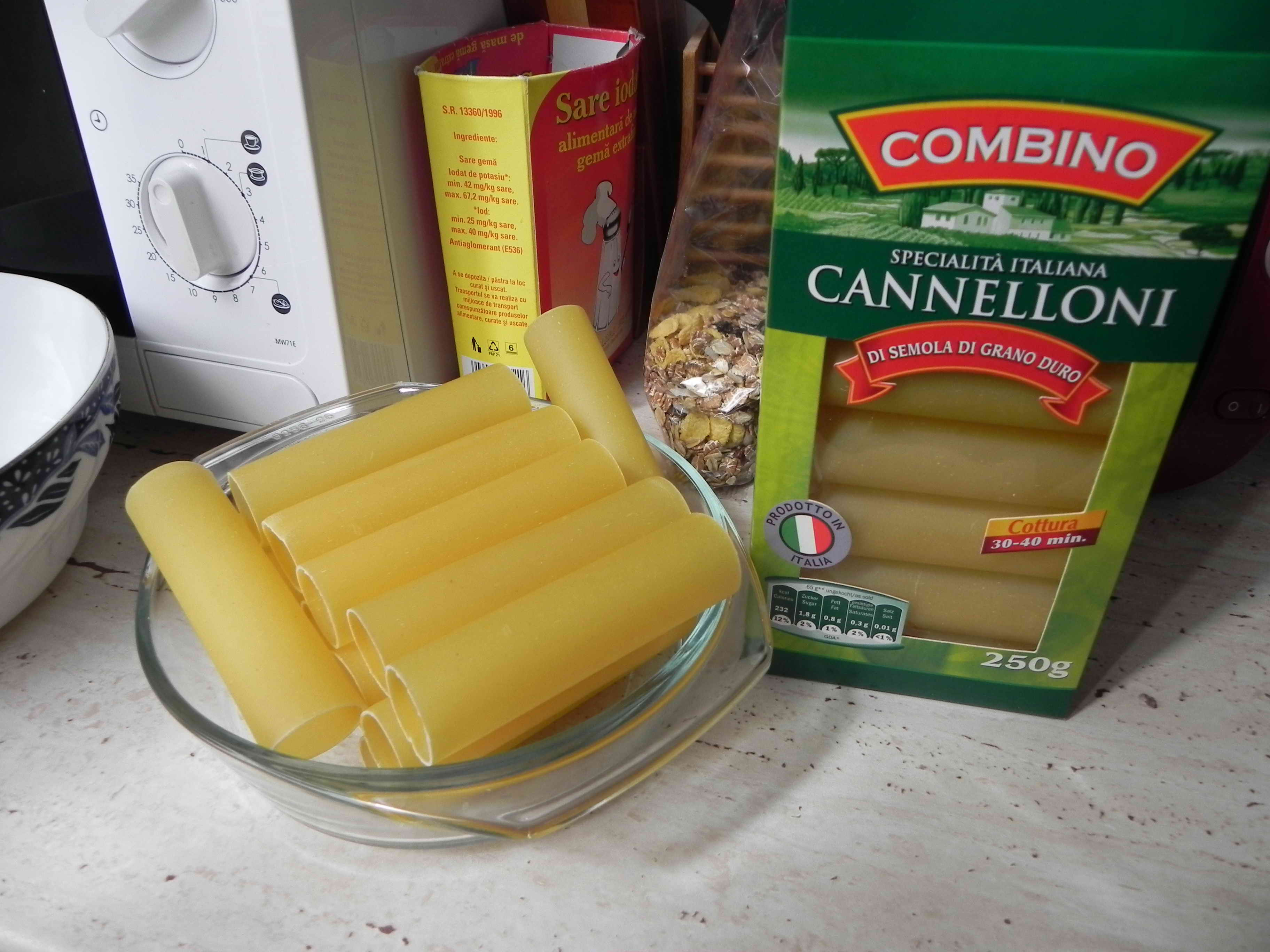 Cannelloni cu branza, spanac si gorgonzola
