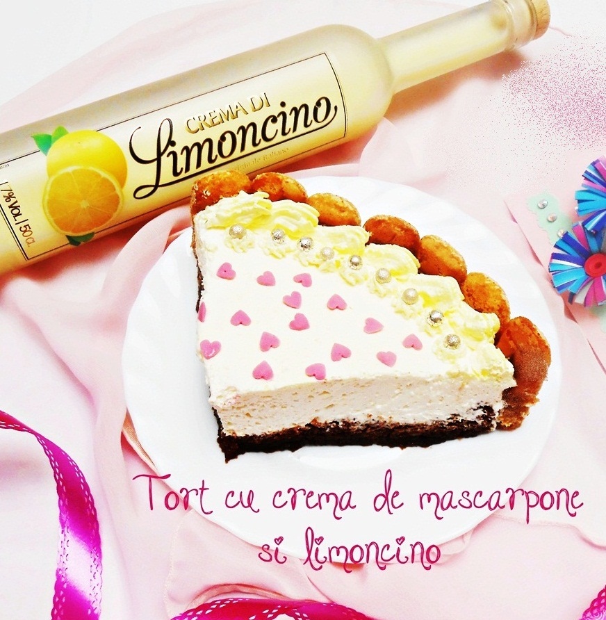 Tort cu crema mascarpone si limoncino