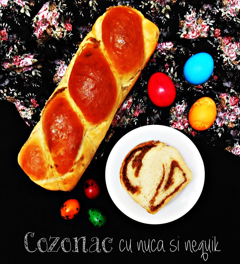 Cozonac cu nuca si nesquik