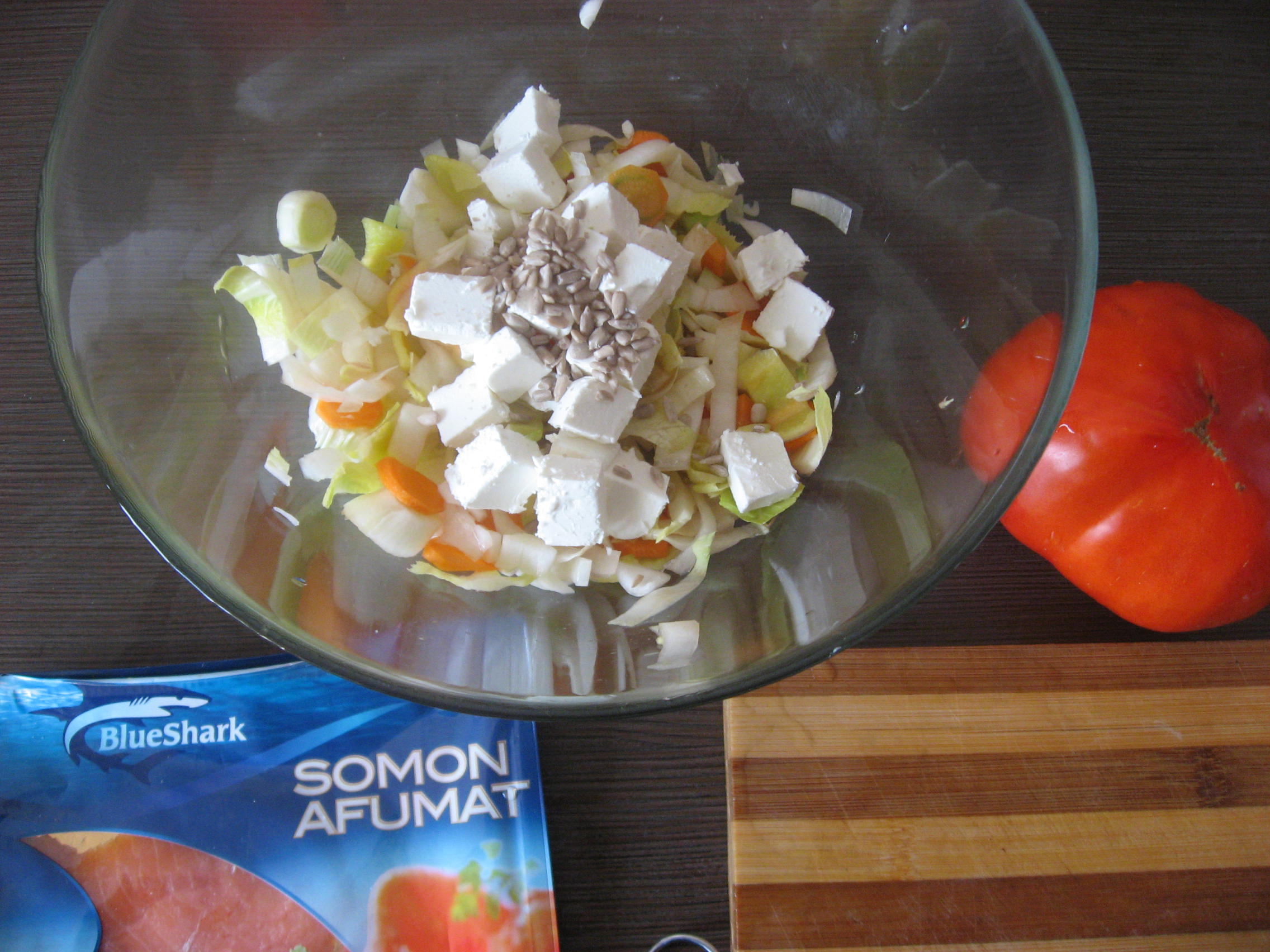 Salata de andive cu somon afumat