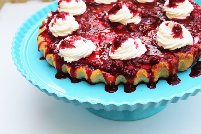 Tarta cu zmeura si crema de mascarpone