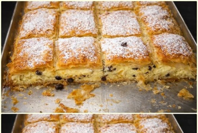 Desert placinta cu iaurt si stafide