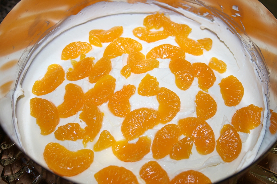 Cheesecake cu mandarine si ciocolata