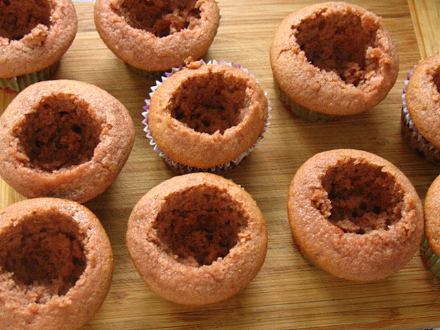 Cupcakes de ciocolata cu banane