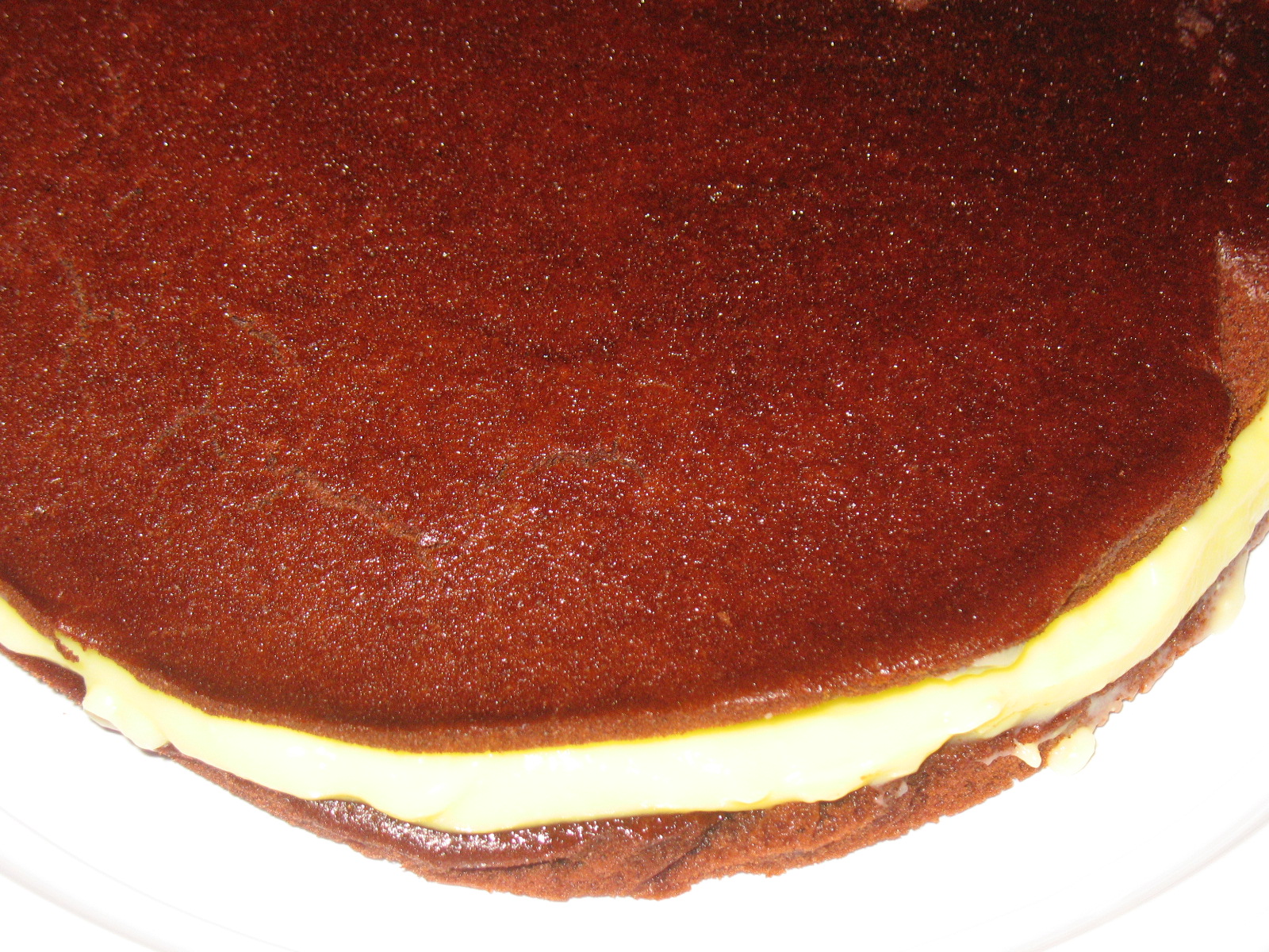 Tort cu crema ganache si vanilie