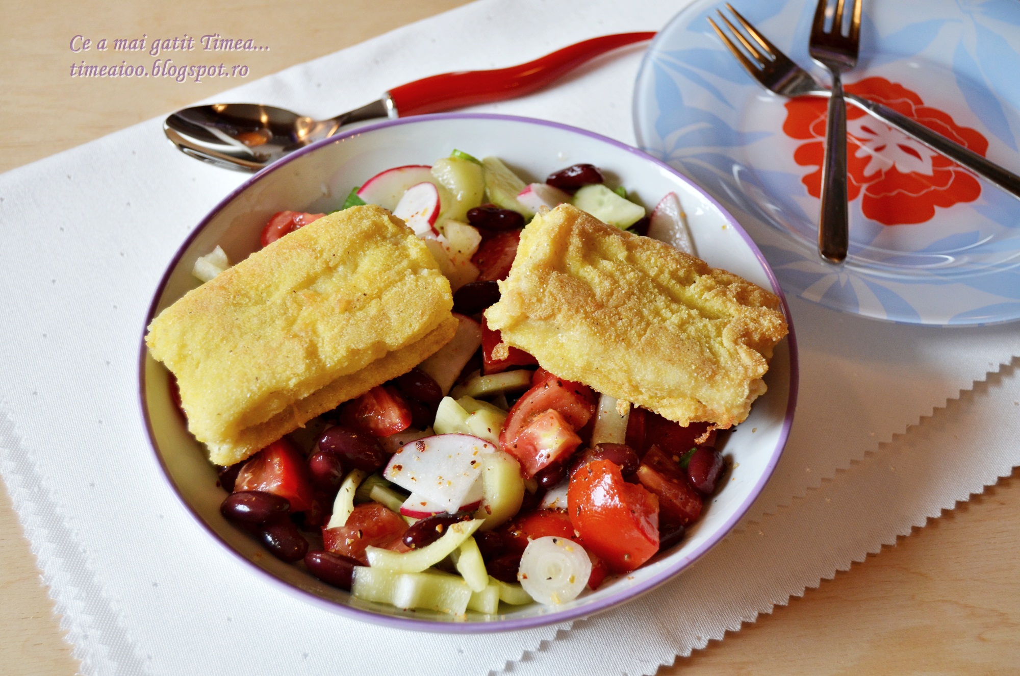 Salata de cruditati cu fasole boabe