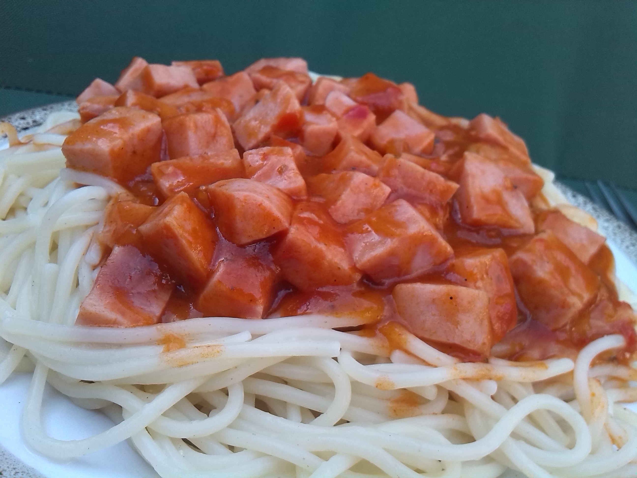 Spaghete cu sunca de Praga