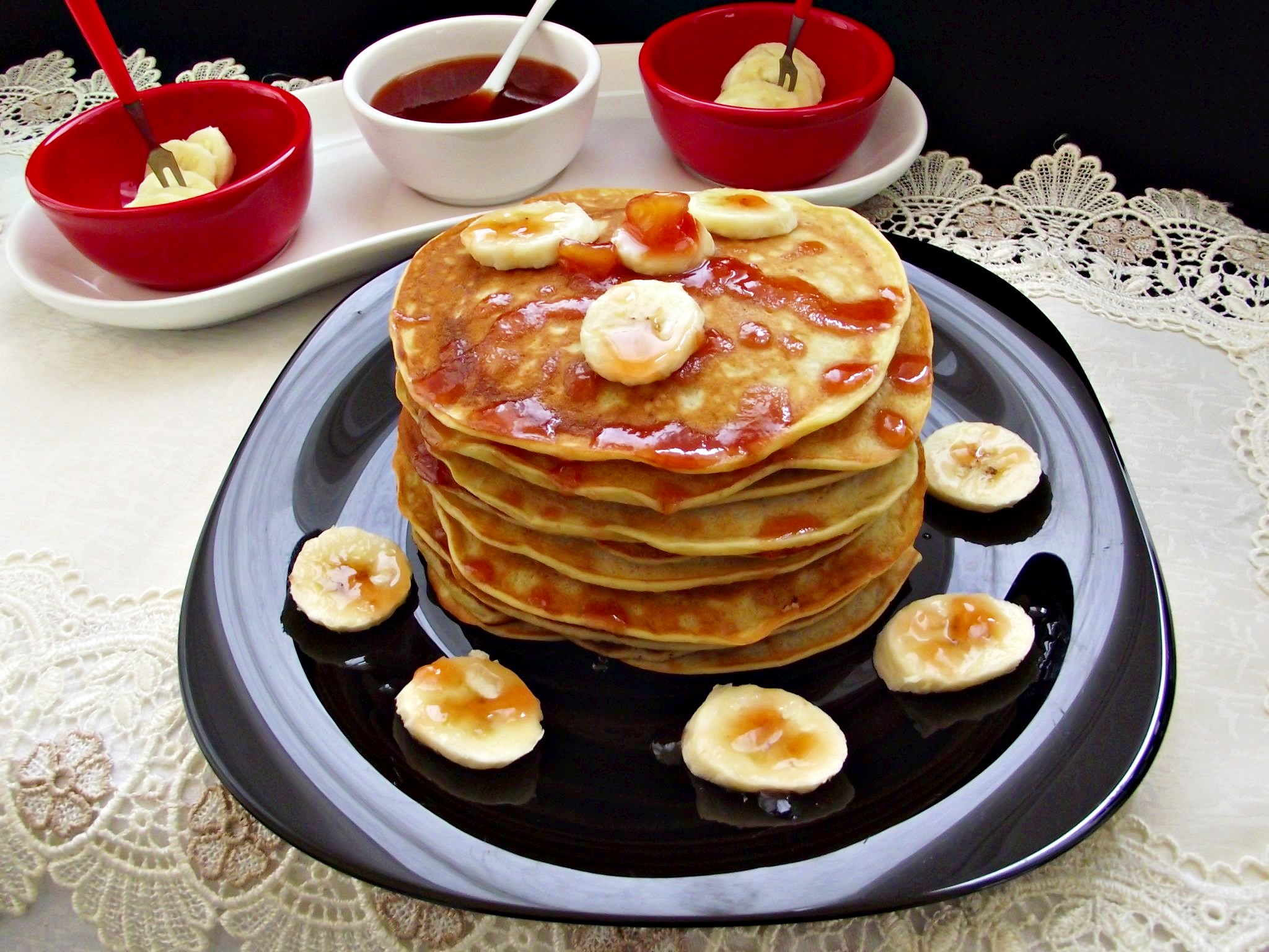 Pancakes cu banane