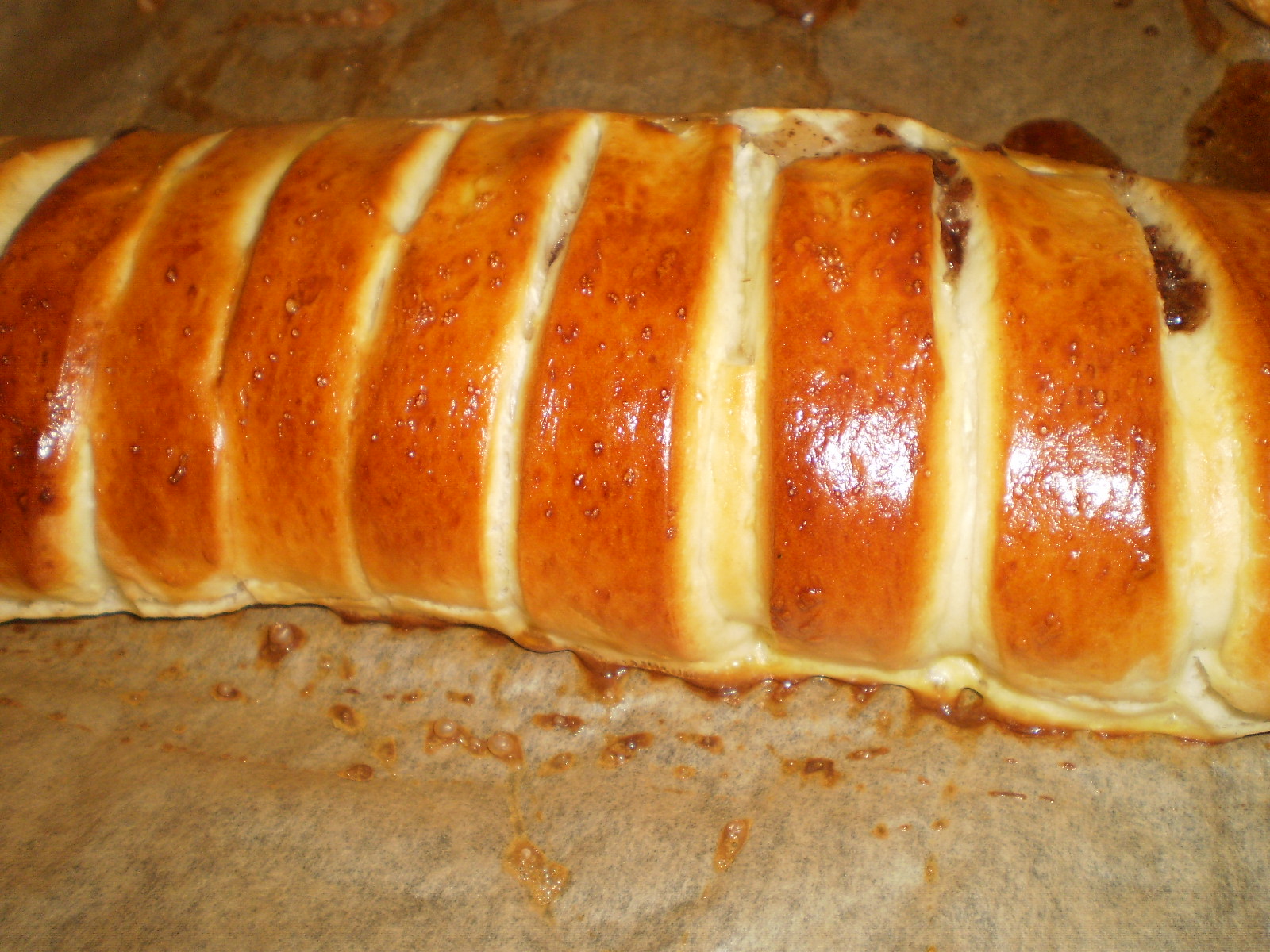 Strudel cu ciocolata cu menta si nuca de cocos