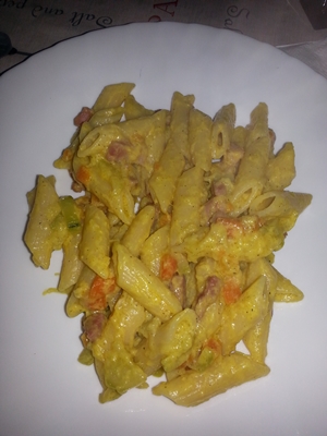 Carbonara cu dovlecel si morcov