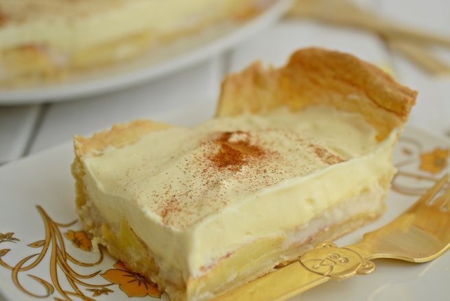 Tarta rustica cu mere si crema de vanilie