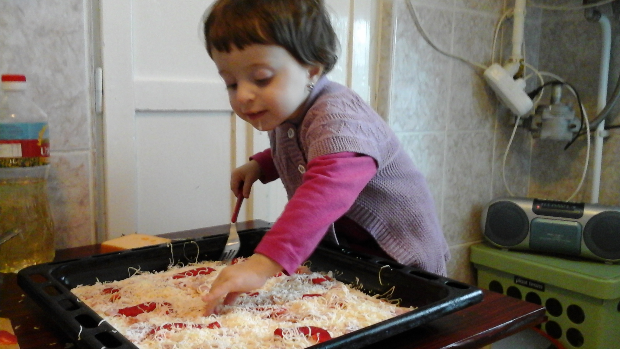 Pizza cu trei feluri de brânză