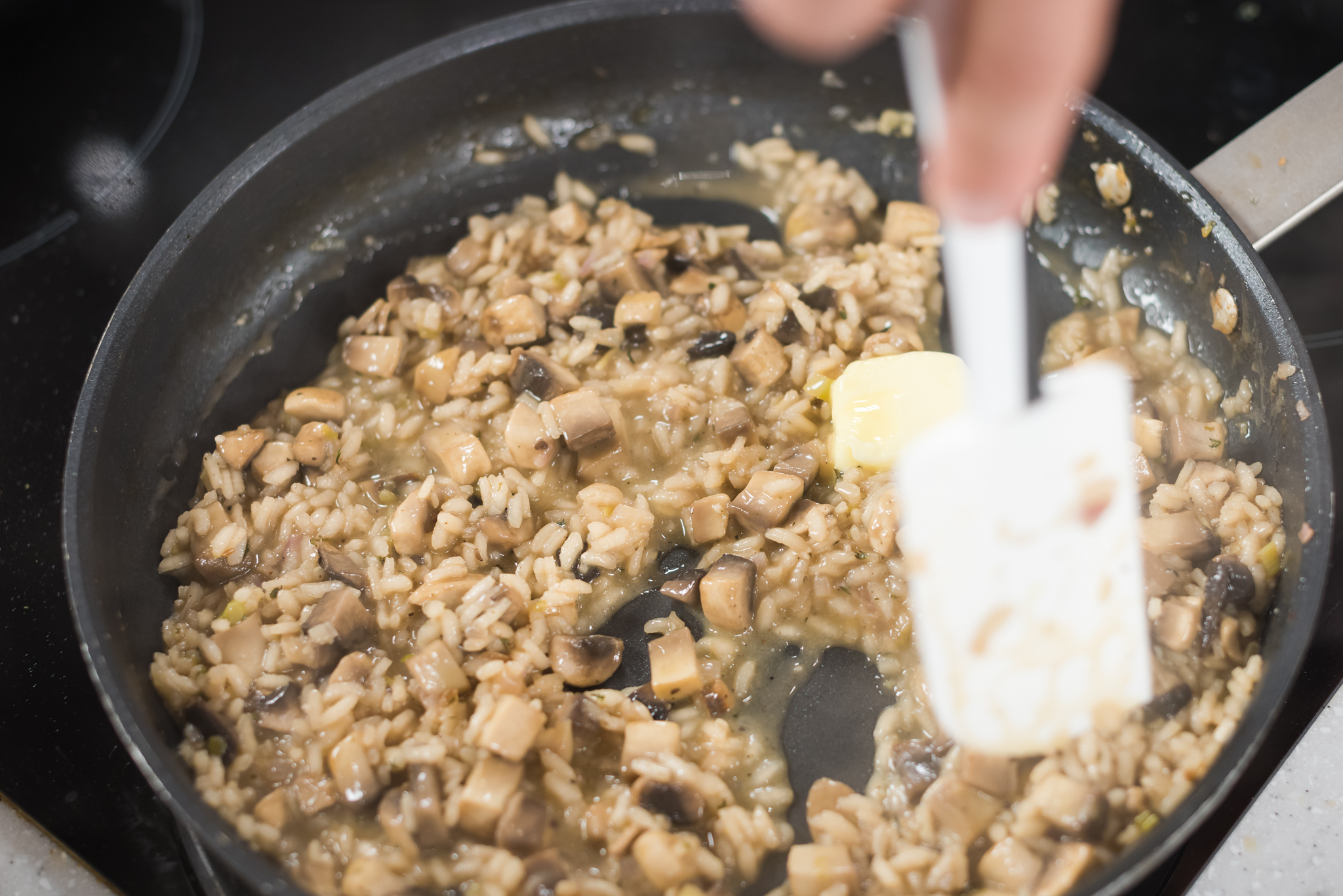 Risotto cu ciuperci, ghimbir si parmezan Delaco