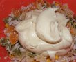 Salată de paste cu carne de pui şi maioneză-9