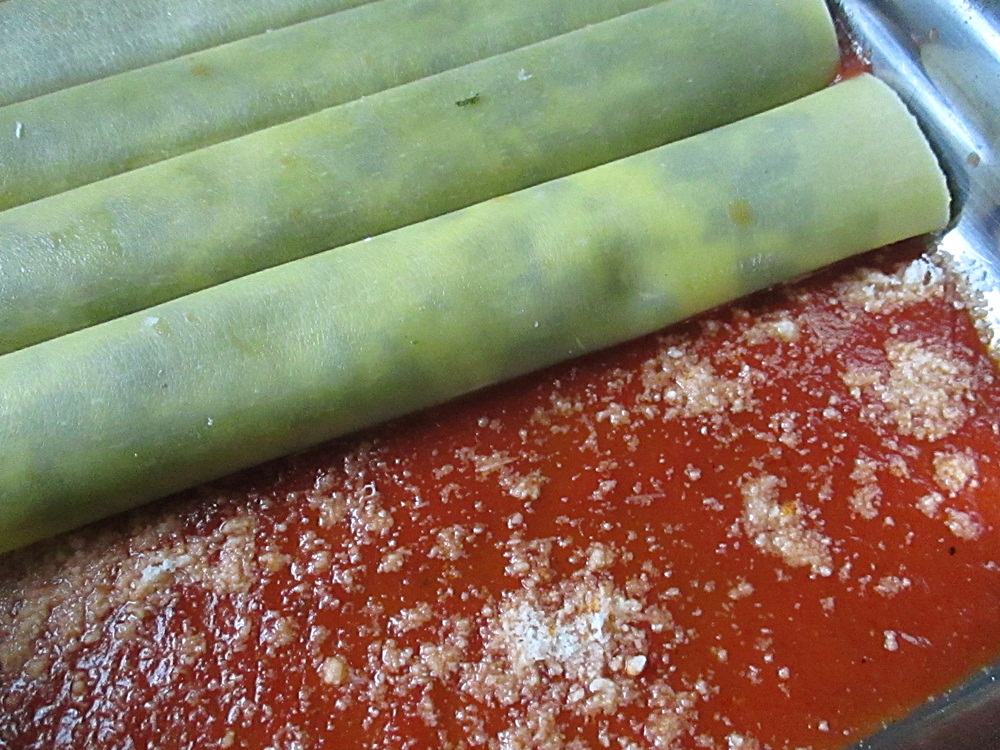 Cannelloni cu ricotta si spanac