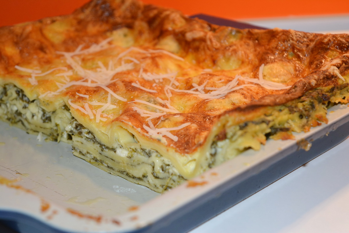 Lasagna cu spanac si branza