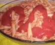 Penne gratinate cu șuncă, bacon și ciuperci-8