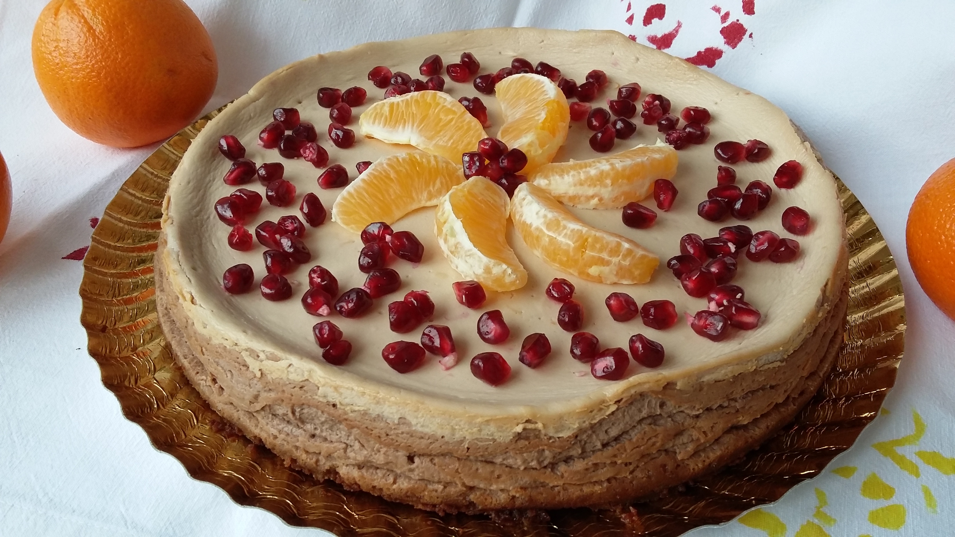 Cheesecake cu ciocolata si portocale