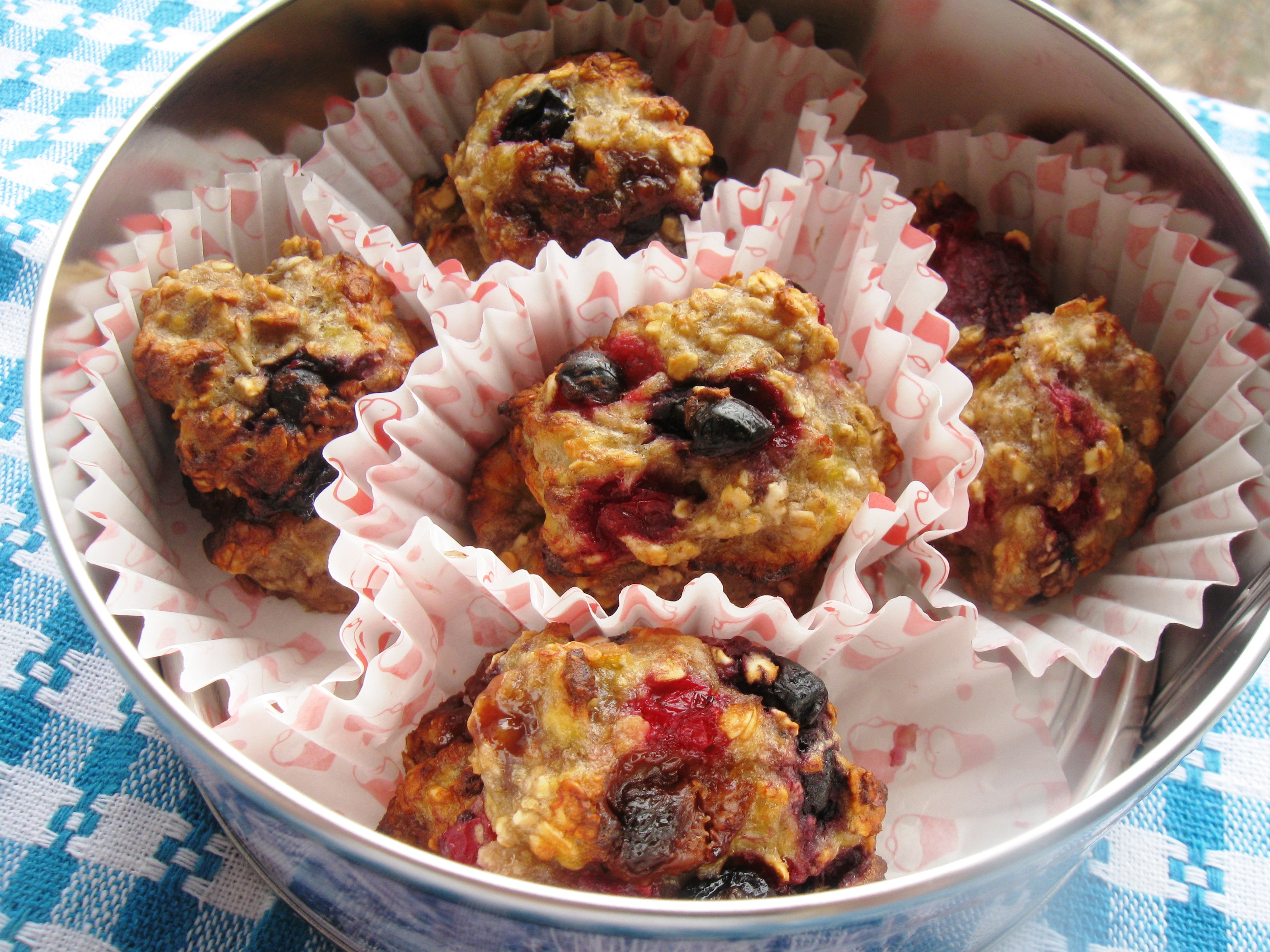 Cookies cu fulgi de ovaz si fructe de padure