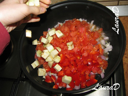 Lasagna cu legume, pasta de rosii si zacusca cu vinete