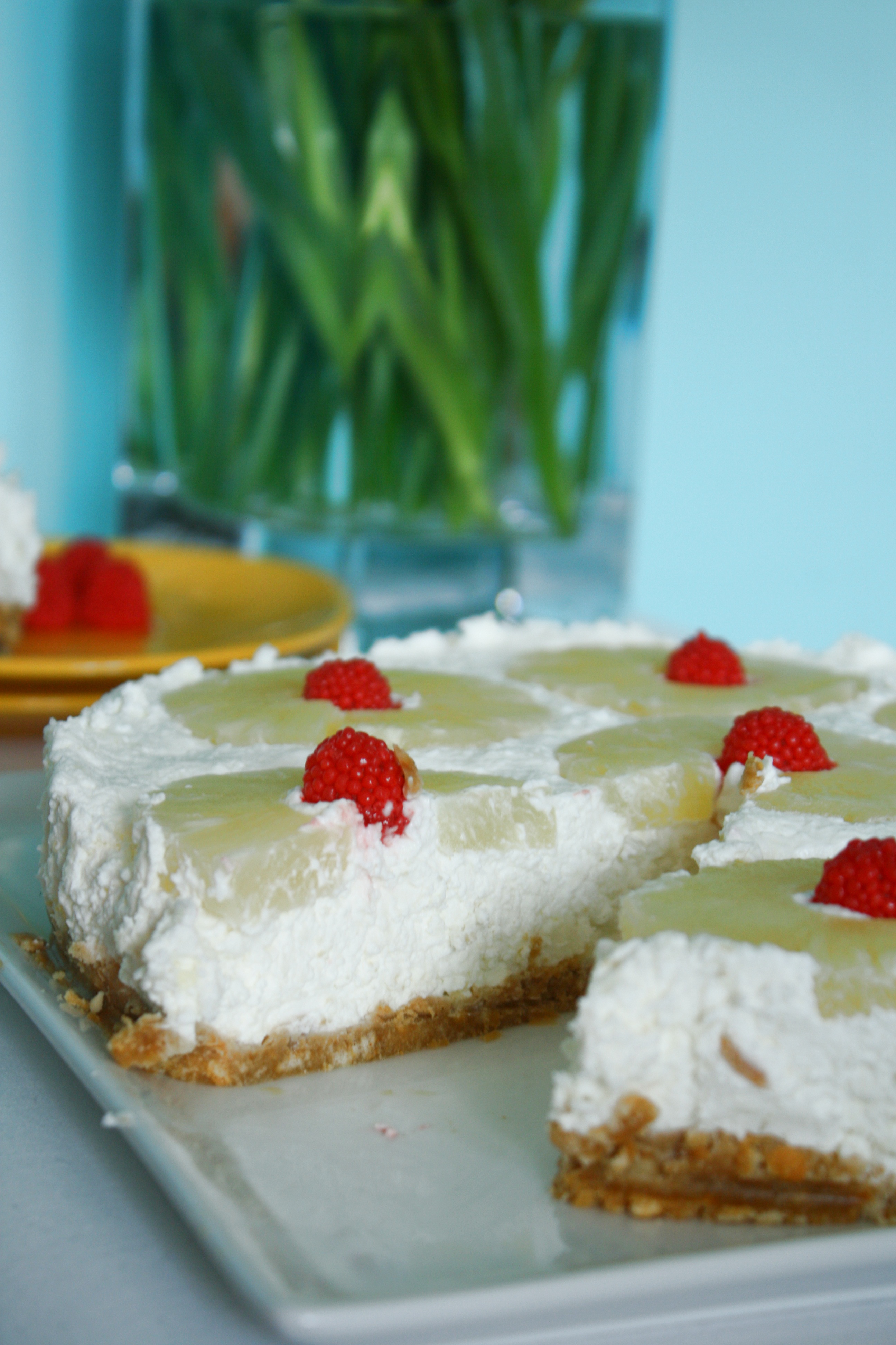 Cheesecake fara coacere cu ananas