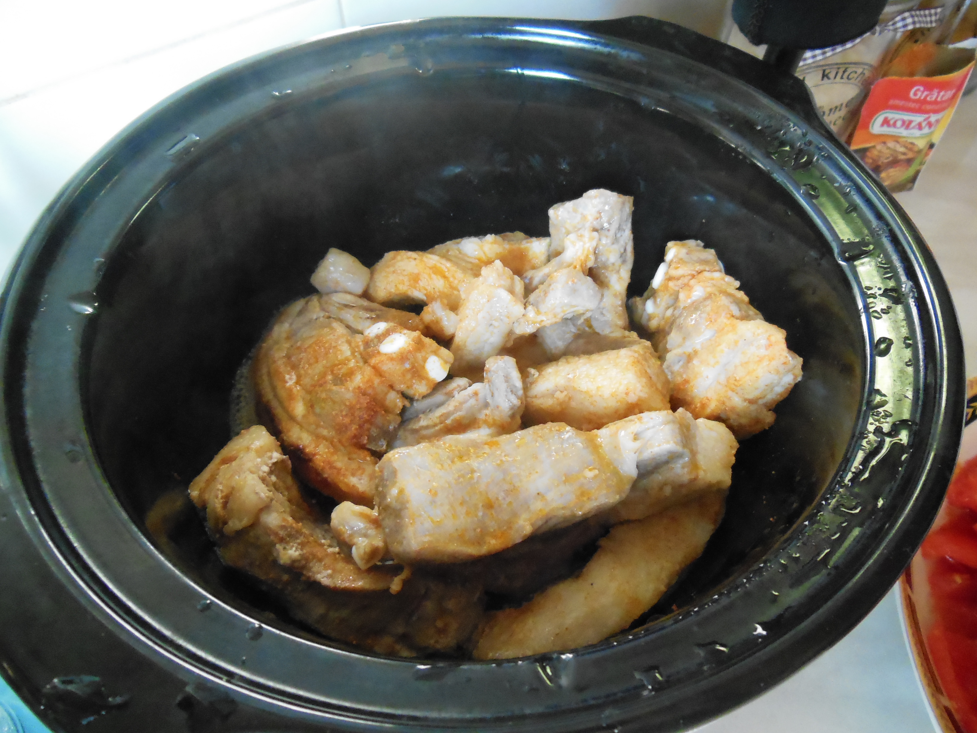 Piept de porc cu rosii la slow cooker Crock-Pot