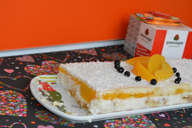 Tarta din orez cu lapte de cocos si caise