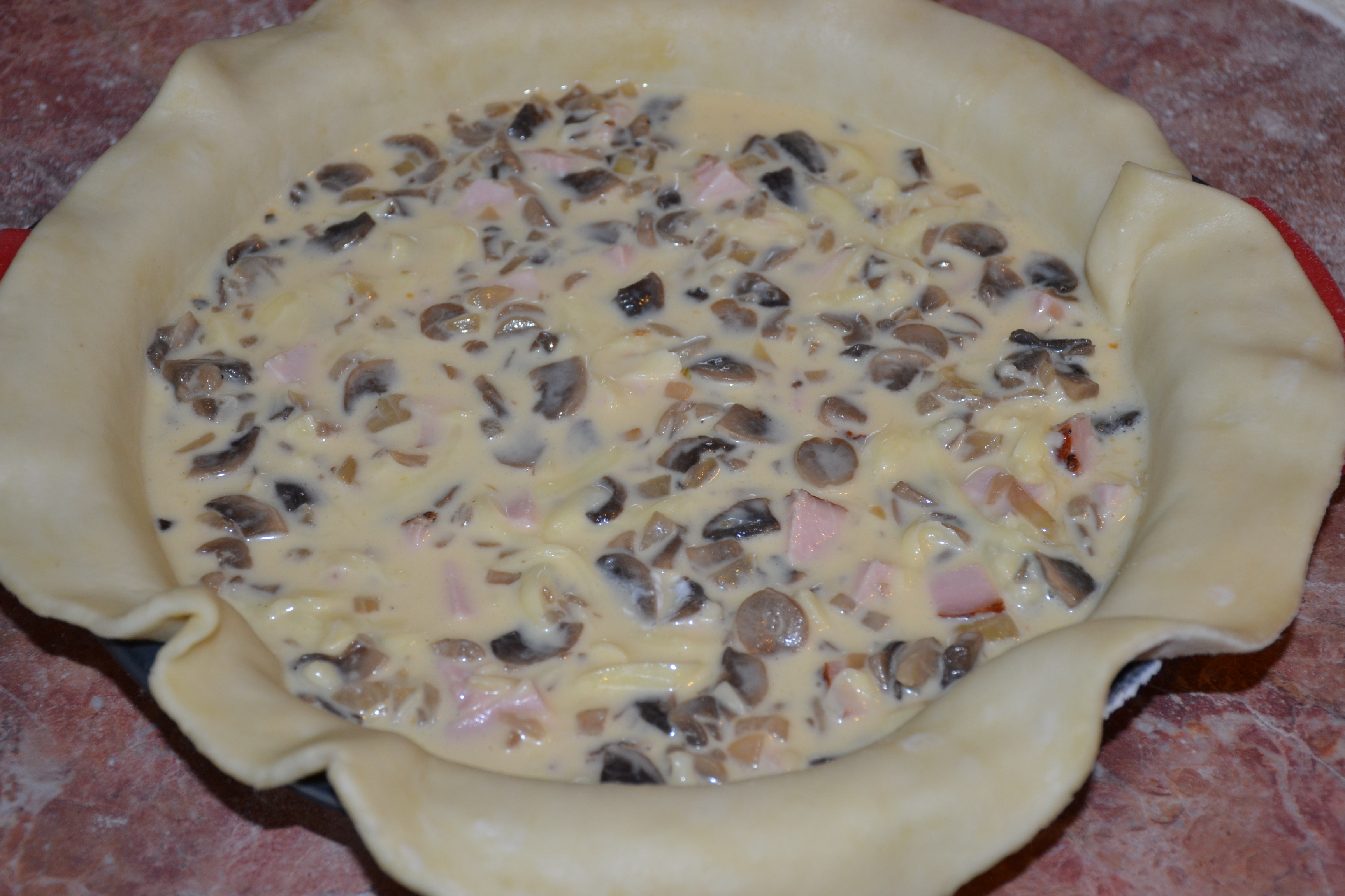 Quiche cu ciuperci