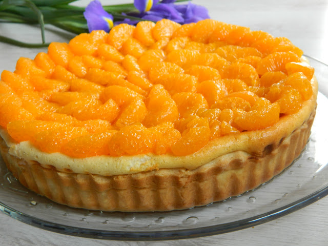 Tarta cu branza dulce si mandarine