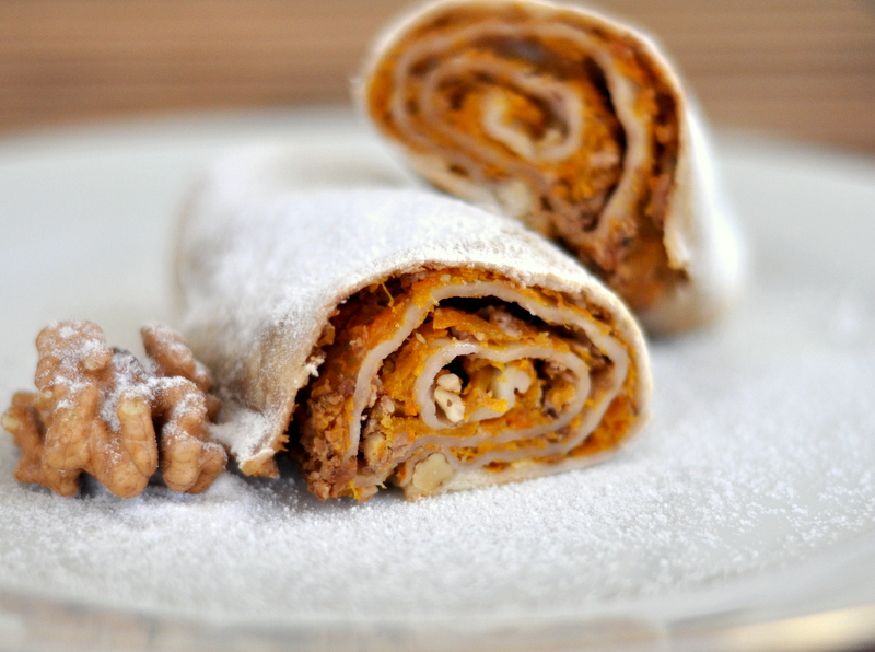 Desert strudel cu dovleac si nuca