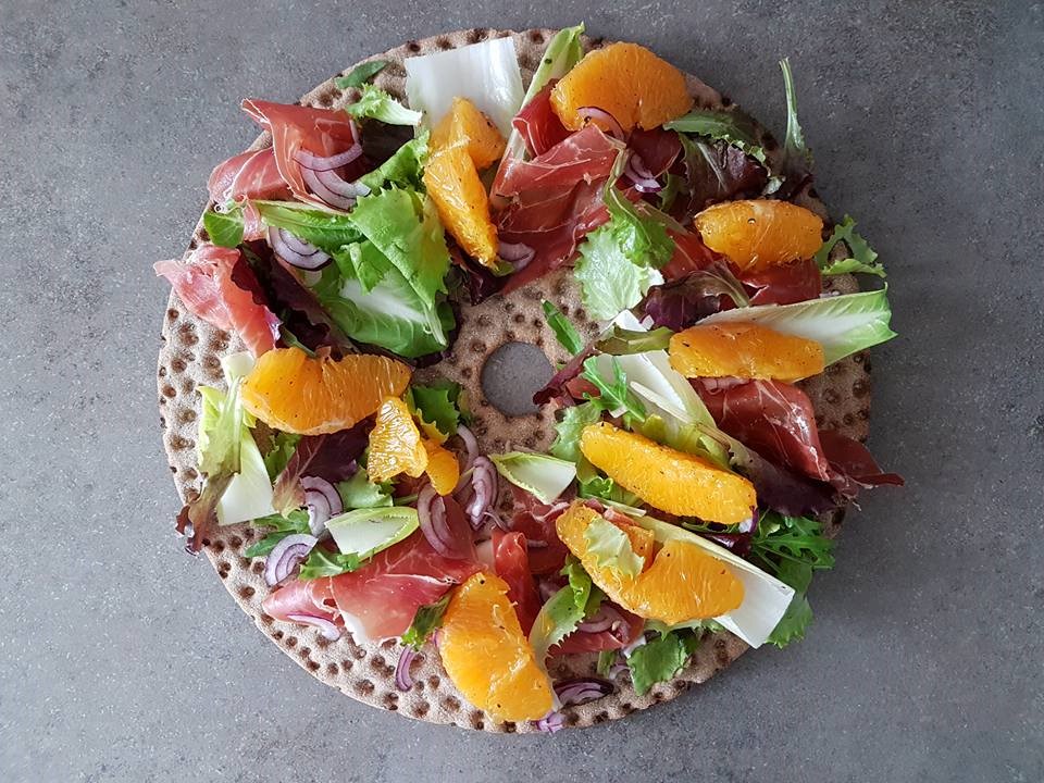 Salata cu andive, Bresaola si portocala