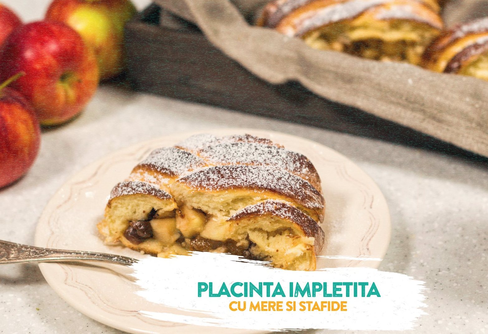 Placinta impletita, cu mere si stafide - Reteta gustoasa de casa